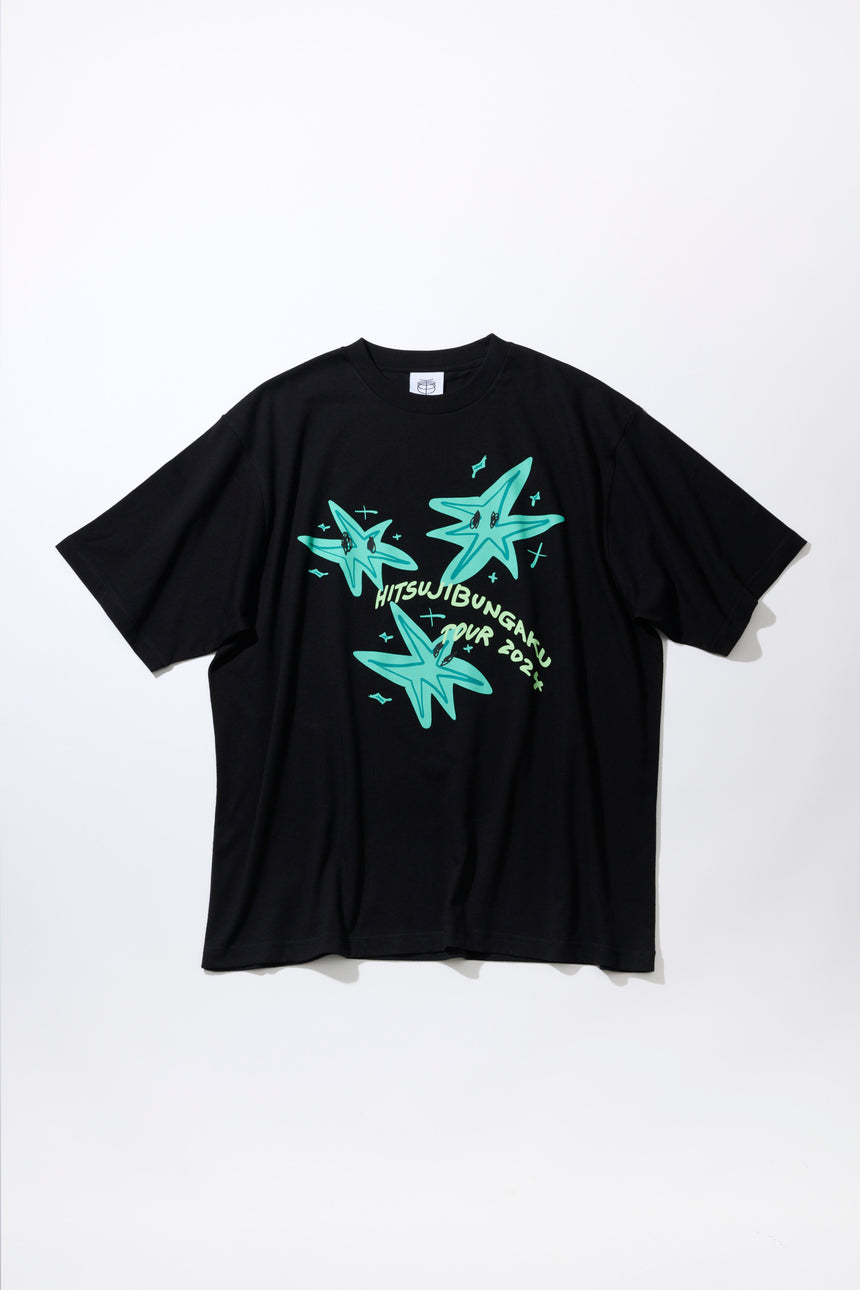 "soft soul, prickly eyes" Tシャツ [BLACK]