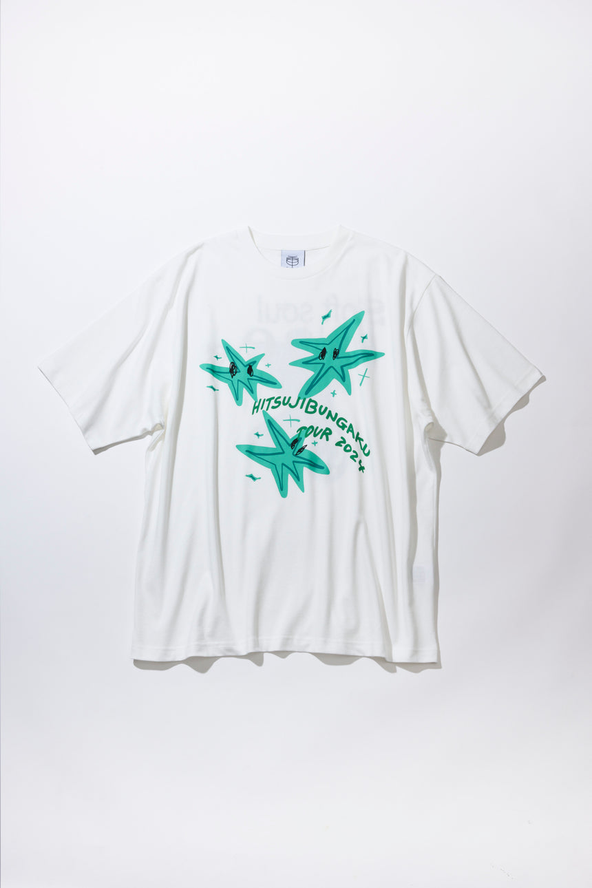 "soft soul, prickly eyes" Tシャツ [VANILLA WHITE]