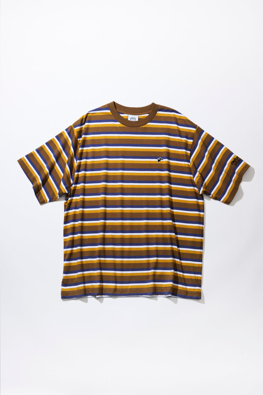 ひつじちゃんボーダーTシャツ [BROWN]