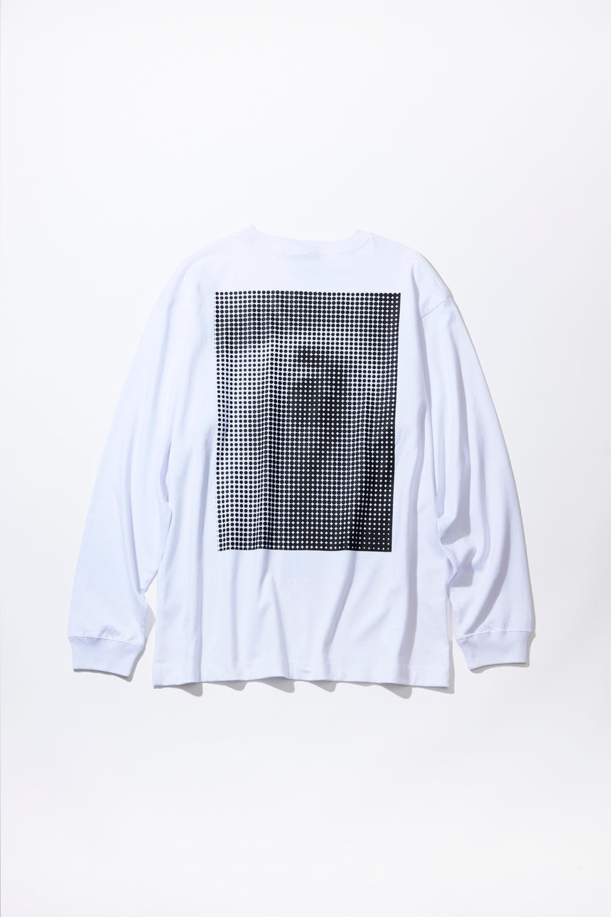 "Soft soul, prickly eyes" Long sleeve T-shirt [WHITE]