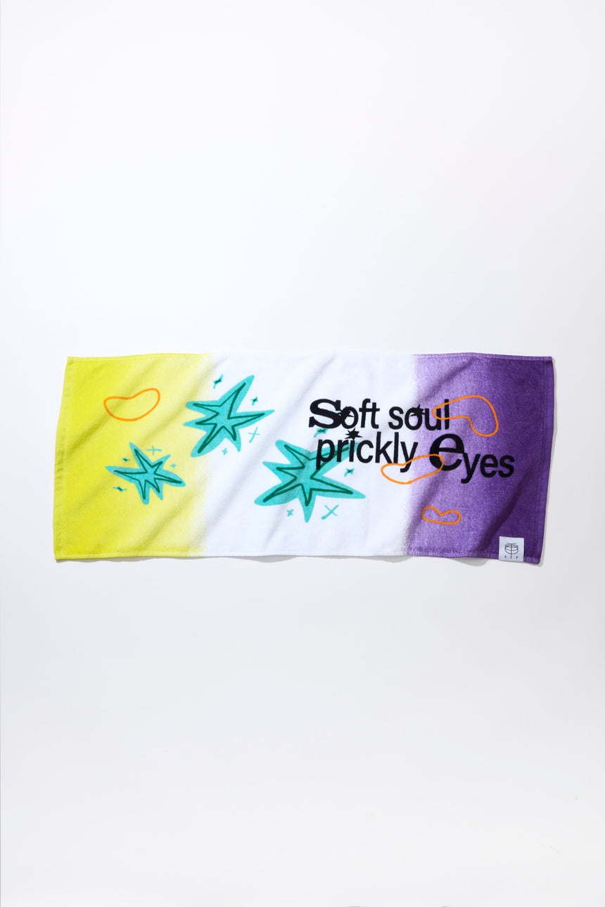 "Soft soul, prickly eyes" Face towel [GRADATION]