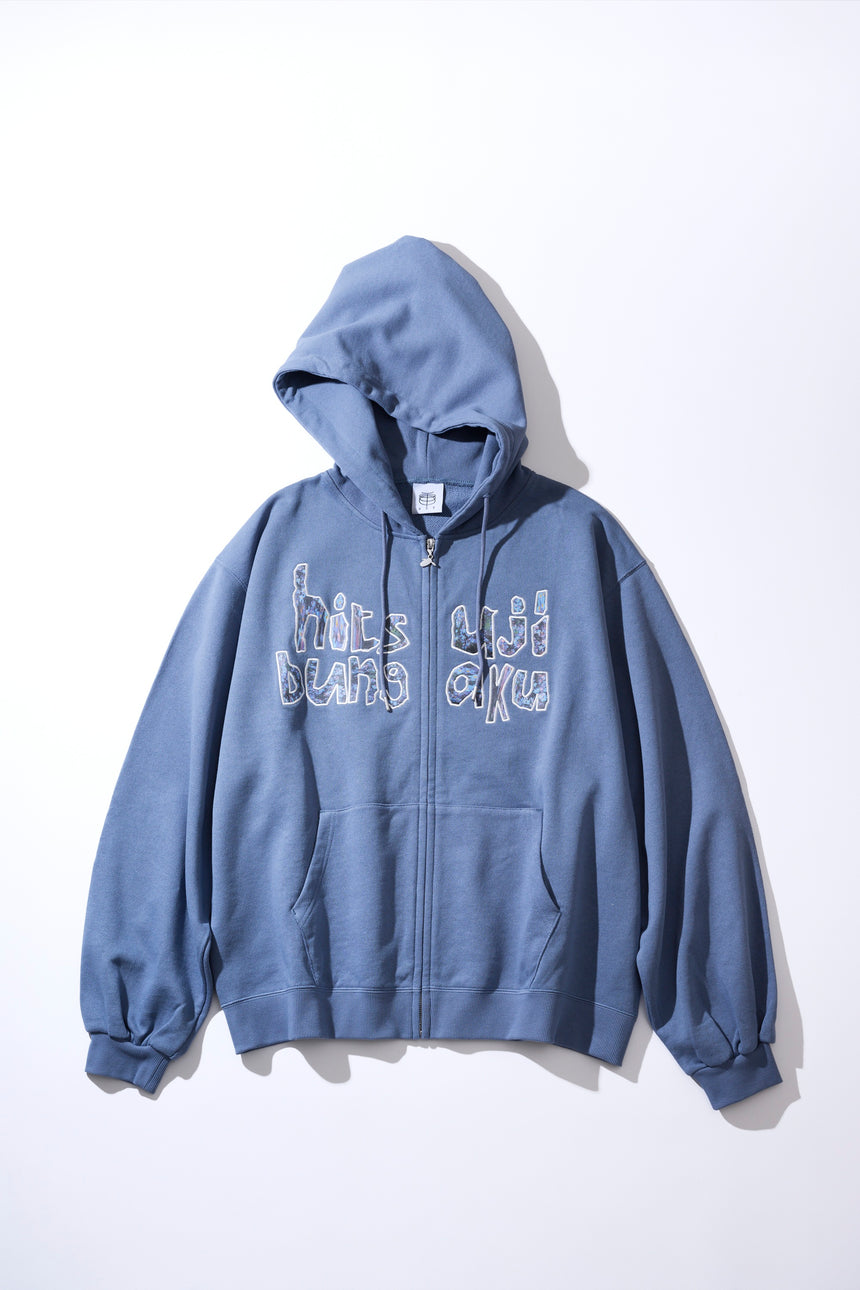 SPRING FLOWER zip-up hoodie[BLUE]