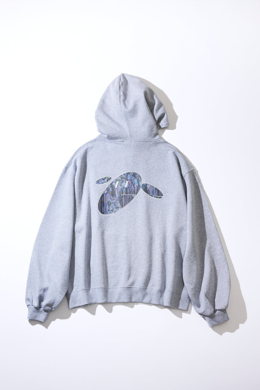 SPRING FLOWER zip-up hoodie[GRAY]