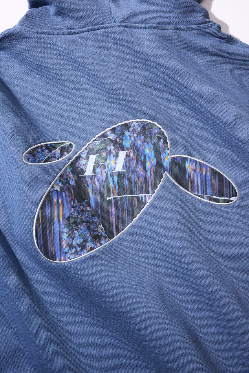SPRING FLOWER zip-up hoodie[BLUE]