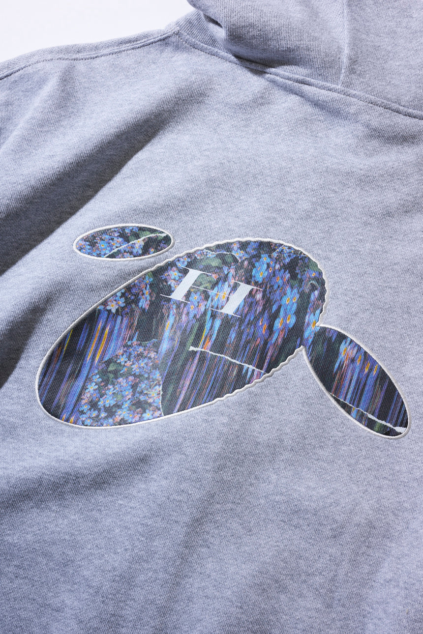 SPRING FLOWER zip-up hoodie[GRAY]