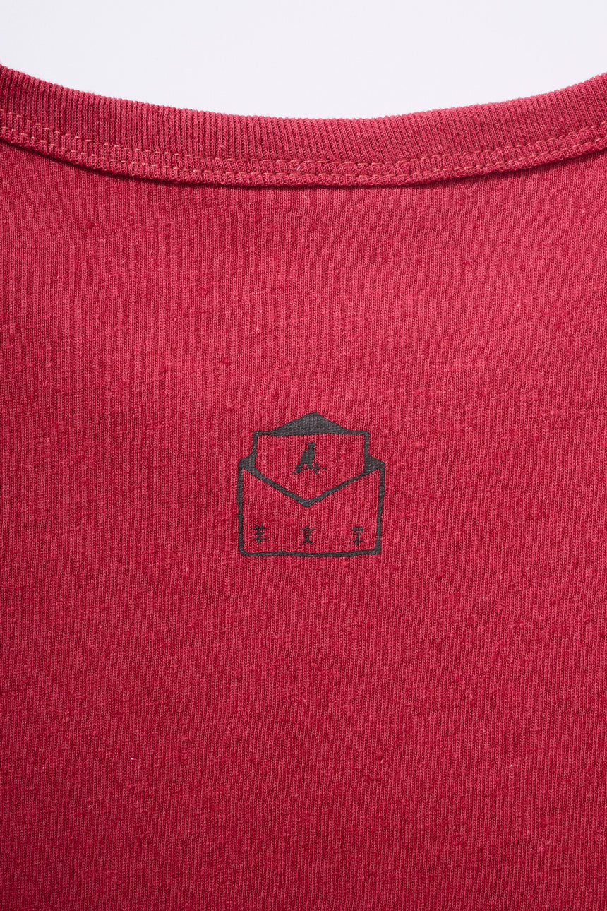 MINDFUL BREATHING Long Sleeve T-shirt [RED]
