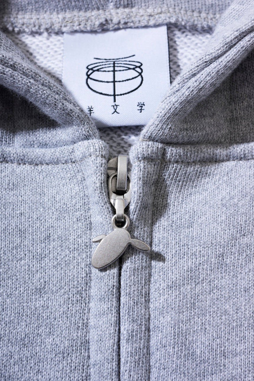 SPRING FLOWER zip-up hoodie[GRAY]